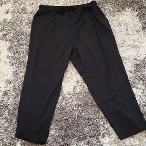 Black Paperbag Ankle Dress Pants